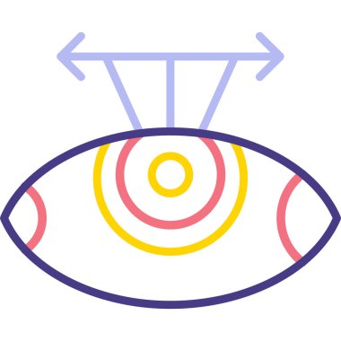 Göz. Web simgesi basit illüstrasyon