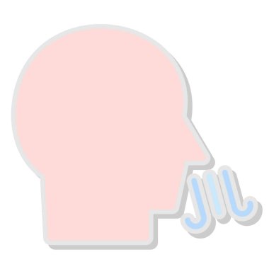 İnsan kafası ve J harfi.