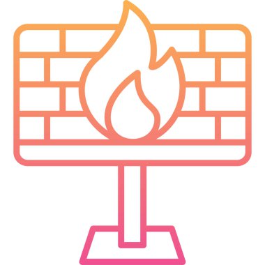 Yangın. Web simgesi basit illüstrasyon