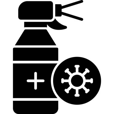 Sprey şişe simgesi, basit vektör çizimi