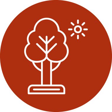 ağaç simgesi vektör illüstrasyonu