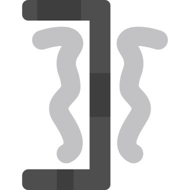 Bir borunun karikatür simgesinin vektör çizimi