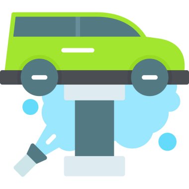 araba yıkama servisi simgesi düz stil