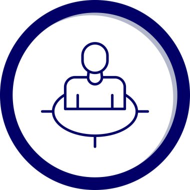 İş adamı simgesinin vektör illüstrasyonu