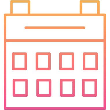 Takvim simgesi vektör illüstrasyonu