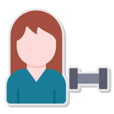 kadın düz simge tasarımı