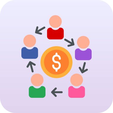 iş düz vektör simgesi