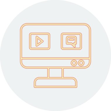 video simgesi vektör illüstrasyonu