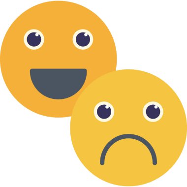 üzgün emoji simgesi, düz tasarım vektörü