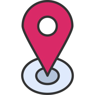 konum belirleyici simgesi, vektör illüstrasyonu