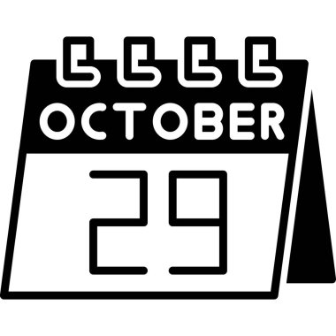 Ekim 23 düz çizgi simgesi