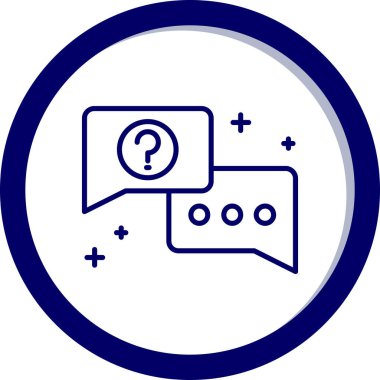 Sohbet simgesinin vektör illüstrasyonu