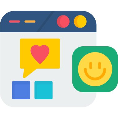 Sohbet sohbet ileti simgesi düz biçimli