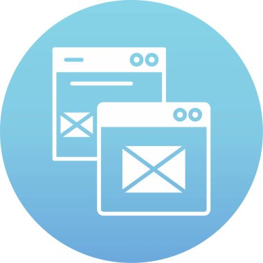 Düz biçimli web tarayıcı pencere simgesi