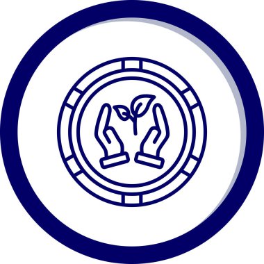 Bir bitki simgesinin vektör illüstrasyonu