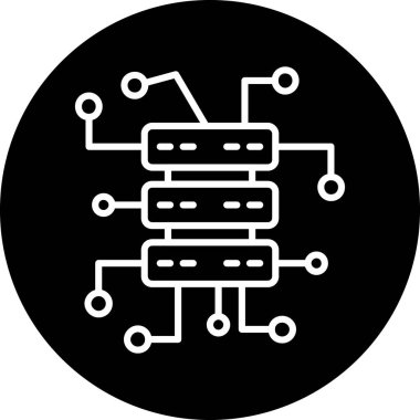 Bir çip simgesinin vektör çizimi