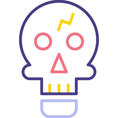 beyin ikonu vektör illüstrasyonu