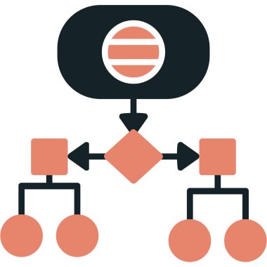 hiyerarşi düz vektör simgesi