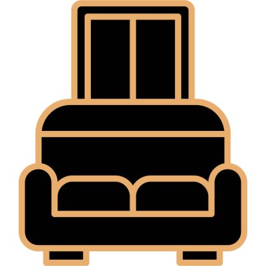 Koltuk. Web simgesi basit illüstrasyon