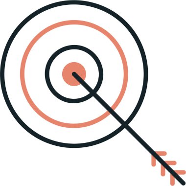 Hedef. Web simgesi basit illüstrasyon