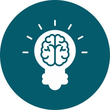 Beyin. Web simgesi basit tasarım