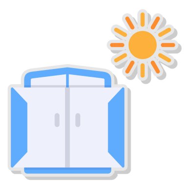 Yaz tatili güneş ikonu