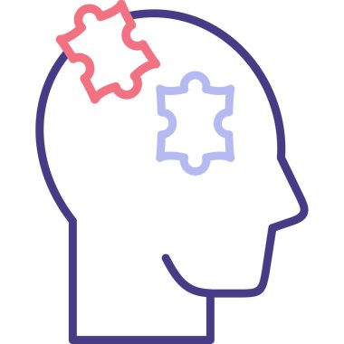 Beyin. Web simgesi basit illüstrasyon