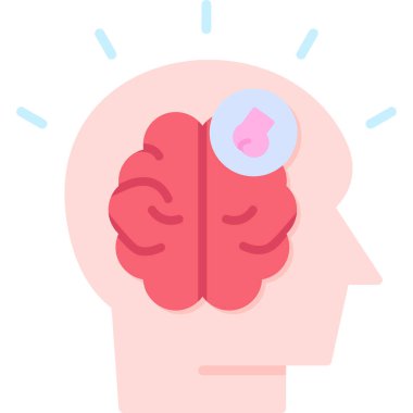 Beyin simgesi vektör tasarımlı beyin