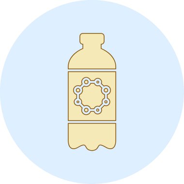 Bir şişe su ikonu, taslak biçimi