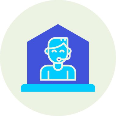 Dizüstü bilgisayarı olan bir adamın vektör çizimi