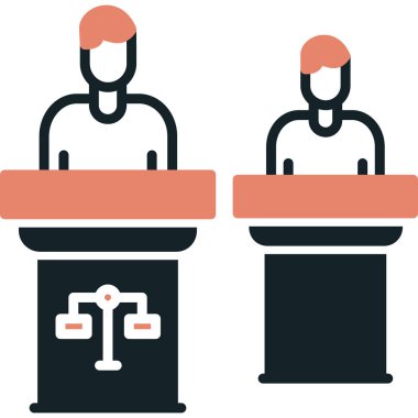 Podyum. Web simgesi basit illüstrasyon