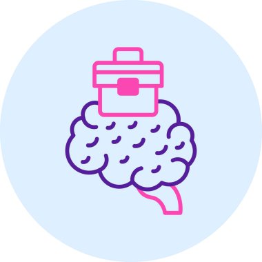 Beyin. Web simgesi basit illüstrasyon