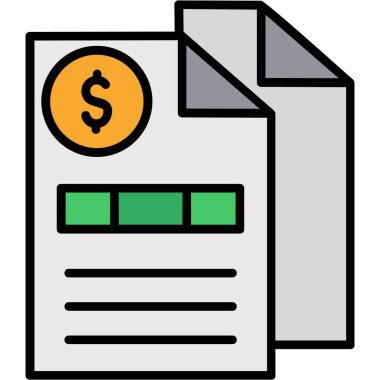 Para web simgesi, basit vektör illüstrasyonu