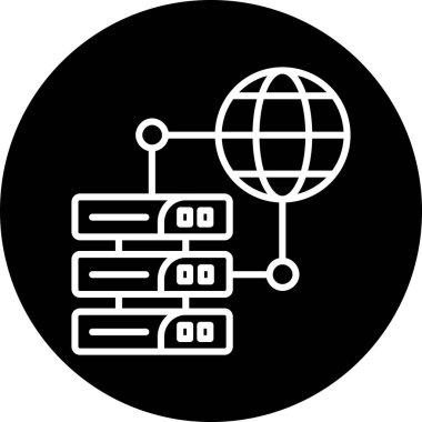 veri merkezi simgesi vektör illüstrasyonu