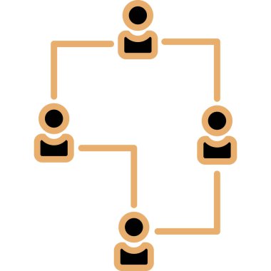 ağ bağlantısı simgesi, vektör illüstrasyonu