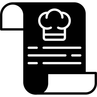 yemek ve mutfak ikonu vektör çizimi