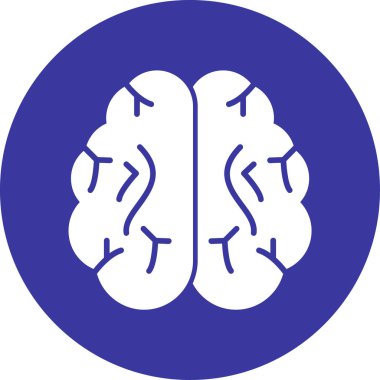 Beyin vektör simgesi modern basit illüstrasyon