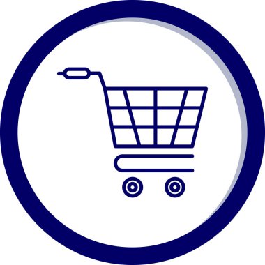 El arabası. Web simgesi basit illüstrasyon