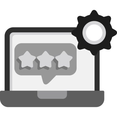 derecelendirme glyph düz vektör simgesi