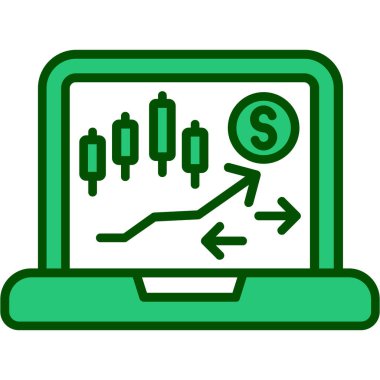 büyüme vektörü renk simgesi