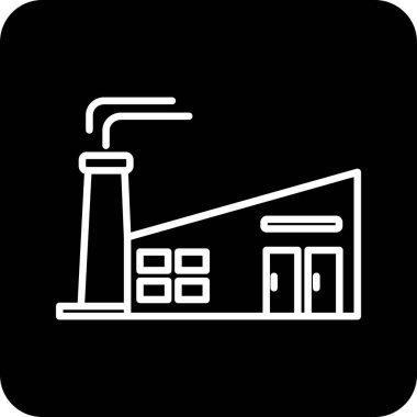 Fabrika simgesi vektör illüstrasyonu