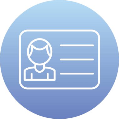 Kimlik kartı simgesi, vektör illüstrasyonu