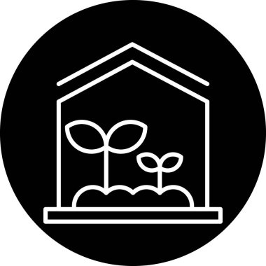 Bitki simgesinin vektör illüstrasyonu