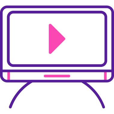 video simgesi, vektör illüstrasyonu