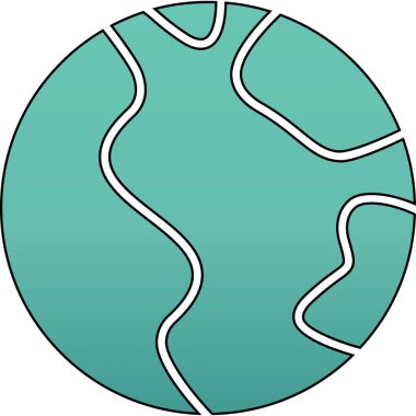 Bir harita simgesinin vektör illüstrasyonu