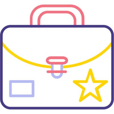 Çanta. Web simgesi basit illüstrasyon