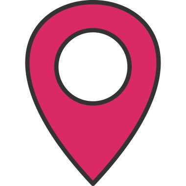 konum pin simgesi, vektör illüstrasyonu