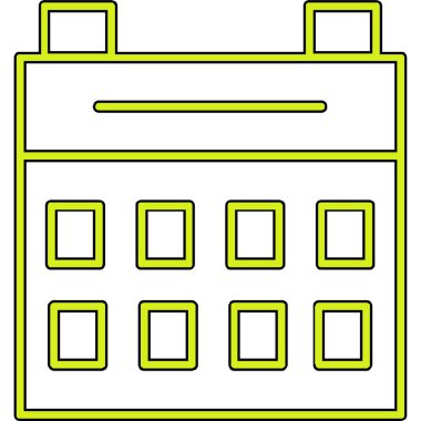 Takvim hatırlatma izole simgesini