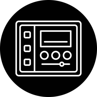 Modern radyo simgesinin vektör illüstrasyonu