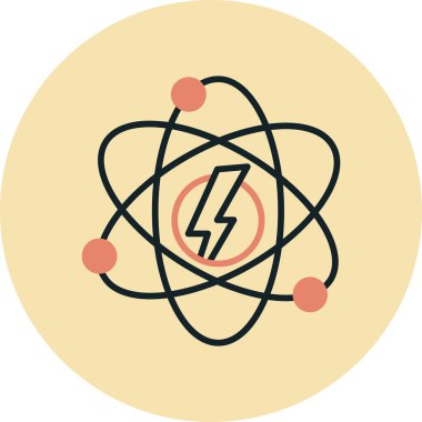 atom vektör resimleme simgesi